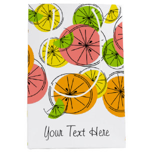 Citrus Text gift bag medium
