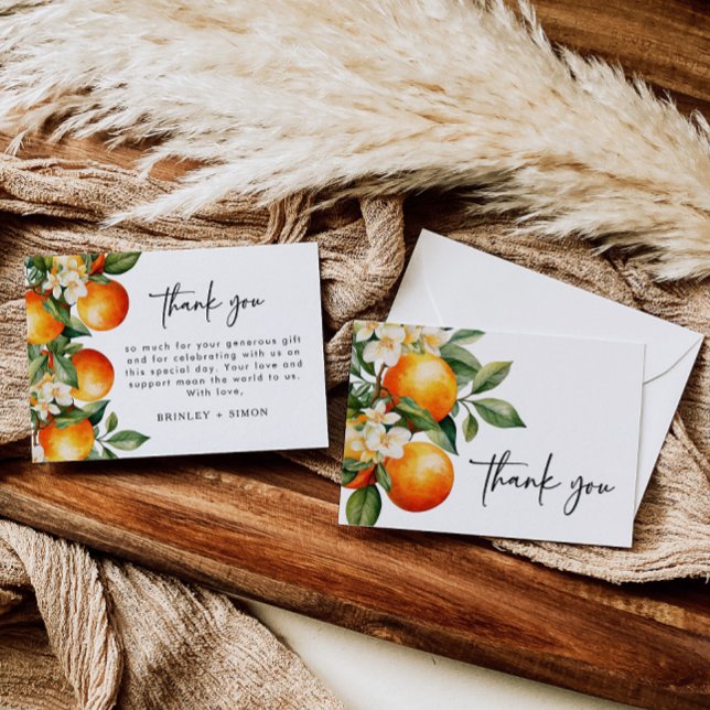 Citrus Thank You Card Oranges Cutie Clementine (Creator Uploaded)