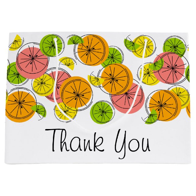 Citrus Thank You gift bag large (Front)