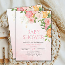 Citrus Theme Fruit Floral Baby Shower