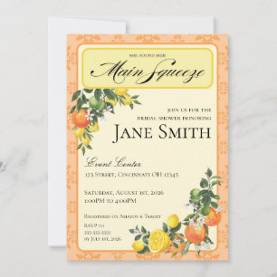 Citrus Themed Bridal Shower Invitation