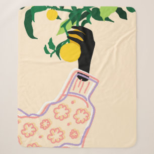 Citrus Touch Sherpa Blanket