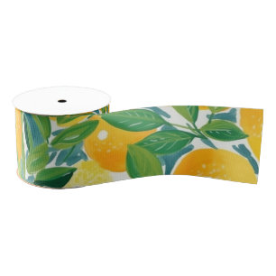 Citrus Tree Artisan Lemons Oranges Limes Colorful Grosgrain Ribbon