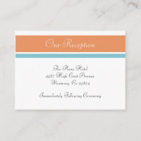 Citrus Tropical Spa Wedding Reception Insert Cards