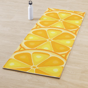 Citrus TROPICAL SUMMER FRUIT Orange lemons Slice Yoga Mat