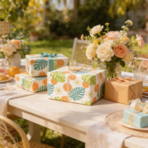 Citrus Tropical Wrapping Paper