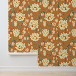 Citrus Tulip Elegance Wallpaper