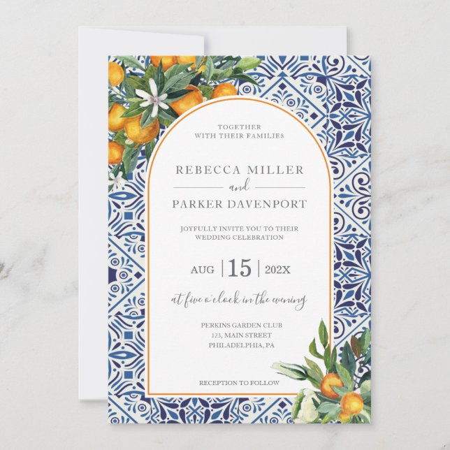 Citrus Wedding invitation (Front)