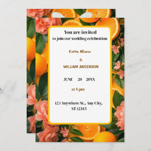 citrus wedding invitation