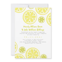 Citrus Wedding Invitation with Lemons and Limes