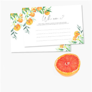 Citrus - Who am I bridal shower game Stationery