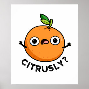 Citrusly Funny Seriously Orange Pun Poster