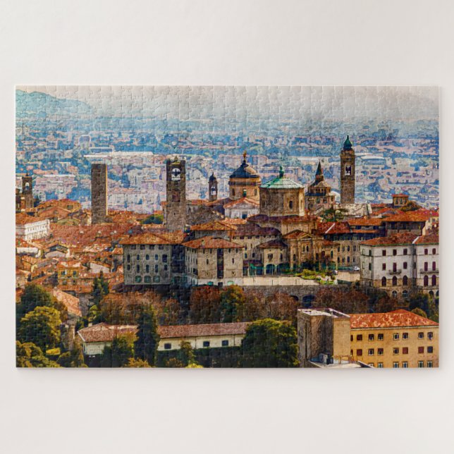 Citta Alta in Bergamo, Italy  Jigsaw Puzzle (Horizontal)