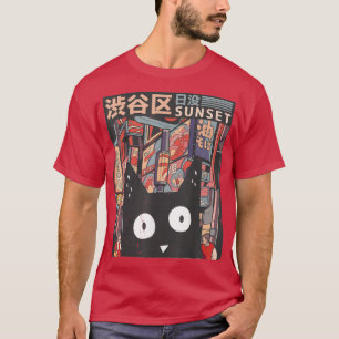 City Aesthetic Alt Cute Anime Kitten Neko Japan Ma T-Shirt