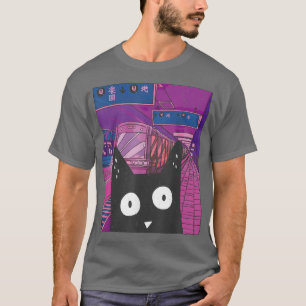 City Aesthetic Alt Cute Anime Kitten Neko Japan Ma T-Shirt