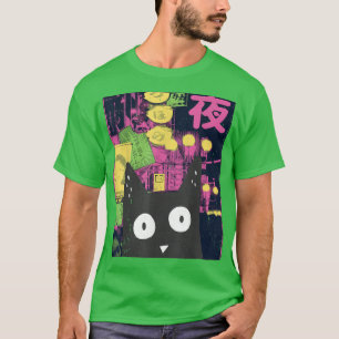 City Aesthetic Alt Cute Anime Kitten Neko Japan Ma T-Shirt