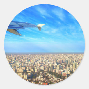 City airport Jorge Newbery AEP Classic Round Sticker