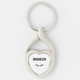 City and State Custom Location   Keychain