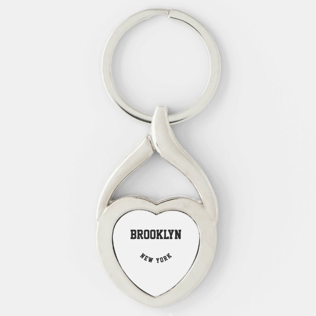 City and State Custom Location   Keychain (Front)