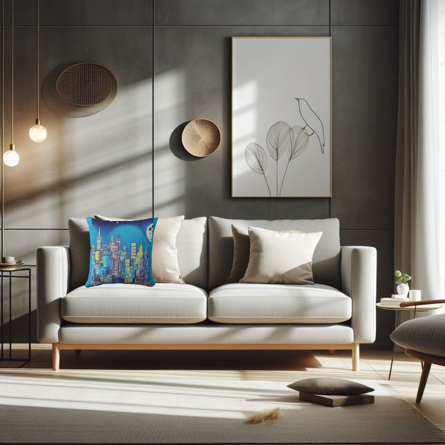 city at night  just for you.  cushion (City at Night lovely throw pillow gift for the traveler you know.)