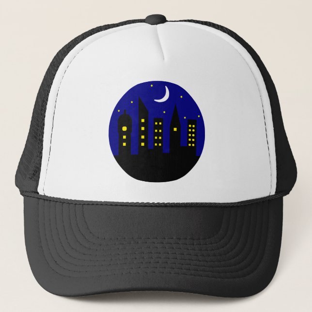 city at night trucker hat (Front)