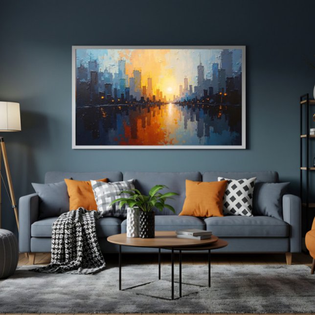 City at Sunset Canvas Print (Creator Uploaded)