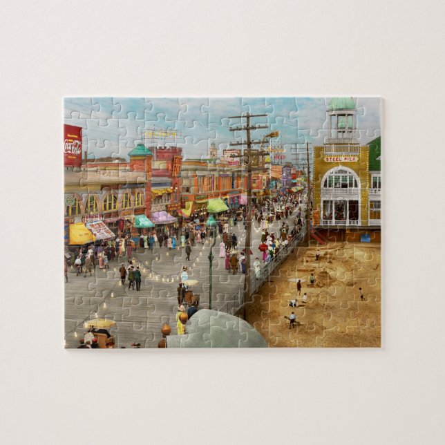 City - Atlantic City NJ - Steel Pier 1909 Jigsaw Puzzle (Horizontal)