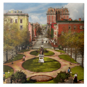 City - Baltimore MD - A walk in the park 1906 Tile