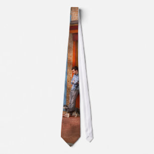 City - Baltimore, MD - Waiting by Joe's bike shop Tie
