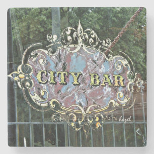 City Bar Athens Georgia Marble Stone Coaster. Coaster