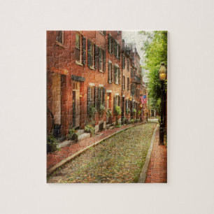 City - Boston MA - Acorn Street Jigsaw Puzzle