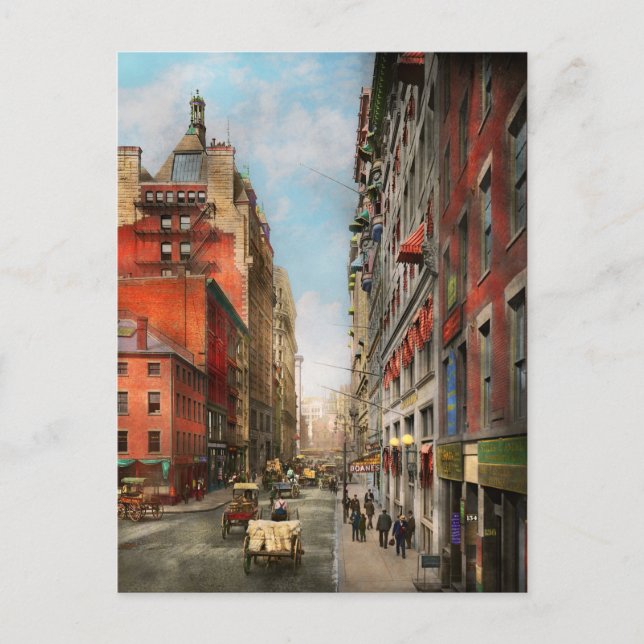 City - Boston MA - State St 1905 Postcard (Front)