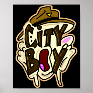 City boy meme poster