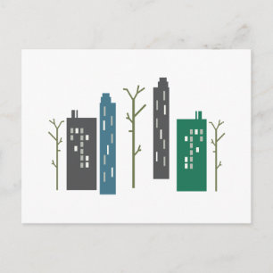 City Buildings Postcard