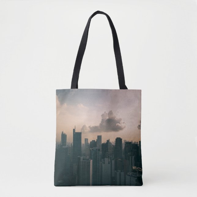 CITY BUILDINGS UNDER CLOUDY SKY DURING DAYTIME TOTE BAG (Front)
