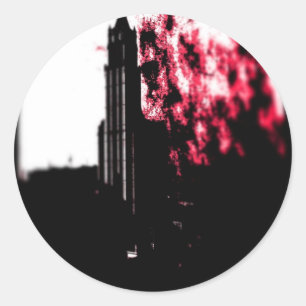 City Burning Classic Round Sticker