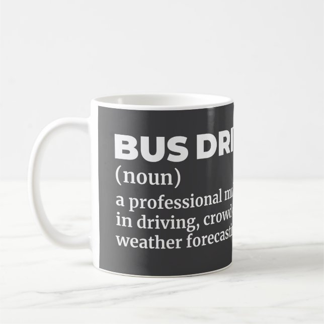 City Bus Driver Definition Mug (Left)