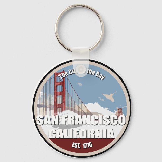 City by the bay, San Francisco California Key Ring (Front)