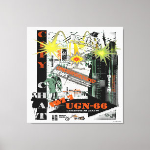 City Chat Wrapped Canvas