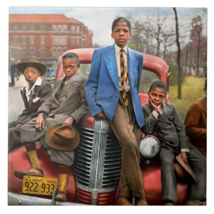 City - Chicago, IL - Me and the boys 1941 Tile