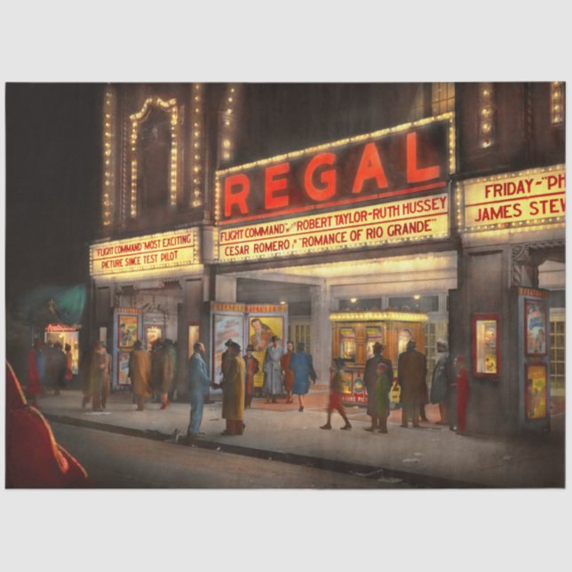 City - Chicago IL - Nightlife at the Regal Theatre Tissue Paper (Front)