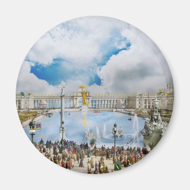 City - Chicago, IL - The court of honour 1893 Magnet (Front)