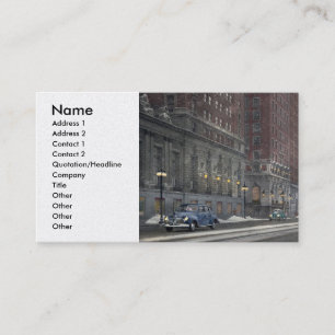 City - Chicago, IL - Wintertime in Chicago 1942 Business Card
