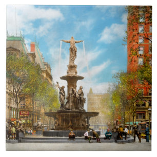 City - Cincinnati OH - The genius of water 1906 Tile