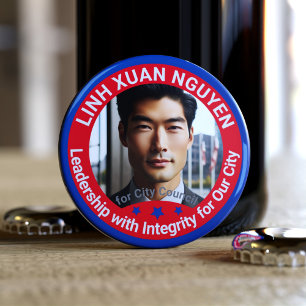 City Council Custom Photo Campaign Template Button Bottle Opener