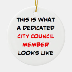 city council member, dedicated ceramic tree decoration