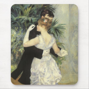 City Dance by Pierre Renoir, Vintage Fine Art Mouse Pad
