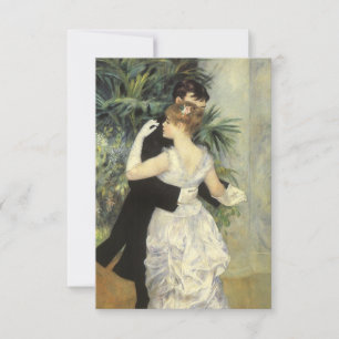 City Dance by Pierre Renoir Vintage Wedding RSVP Card