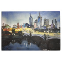 City escape watercolor on paper