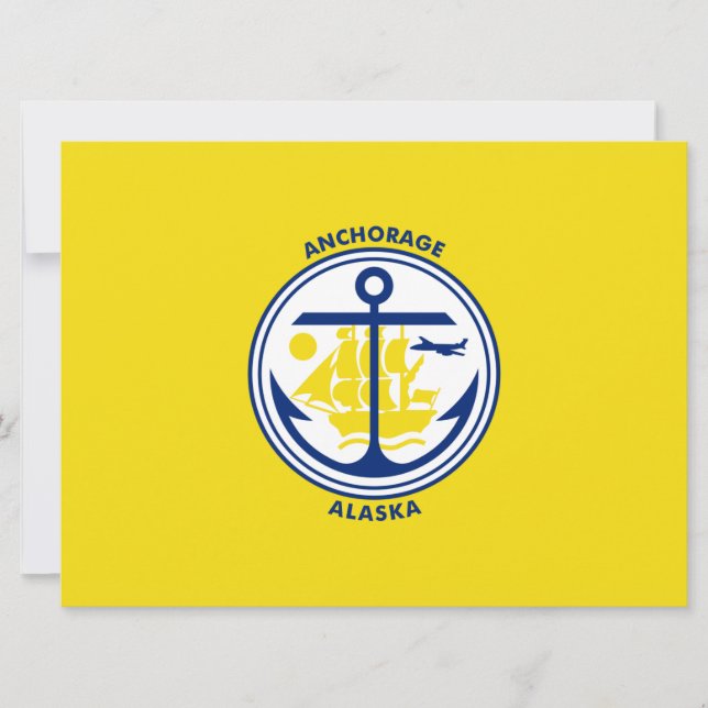 City Flag of Anchorage (Alaska) Card (Front)